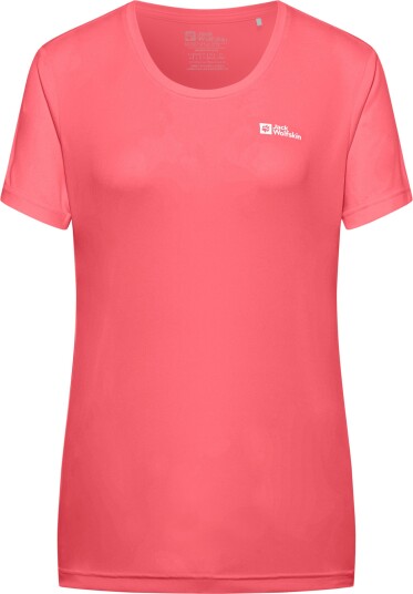 Jack Wolfskin Women's Tech Tee Sunset Coral XL