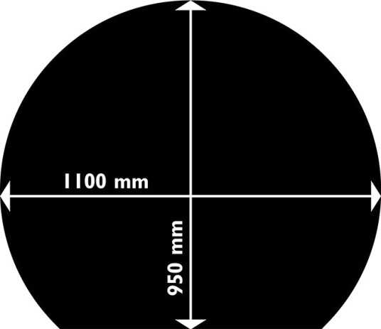 Aduro Rund gulvplate i stål med kant 110 53108