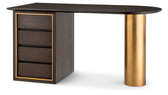 Del Rio skrivebord mocha oak veneer