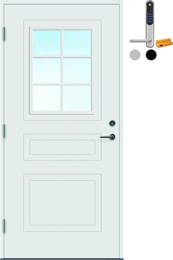 Ytterdør Bygg1 Stryn Thermoisolert med Yale Doorman Classic Home