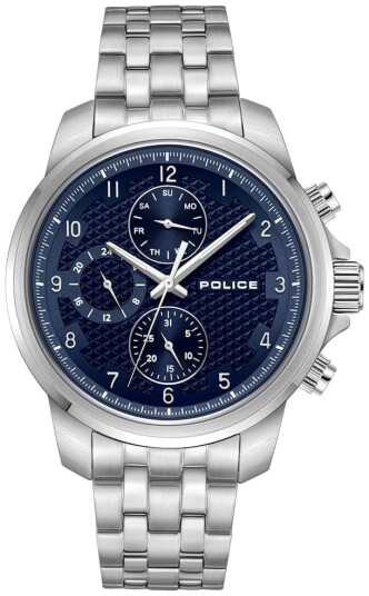 Police Herreklokke PEWJK0021505 Mensor Blå/Stål Ø44 mm