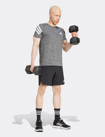 adidas Performance Gym+ 3S Tee - Grey - XS