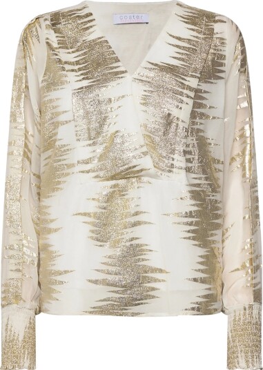 Coster Copenhagen Shirt With Lurex Pattern Gold 38