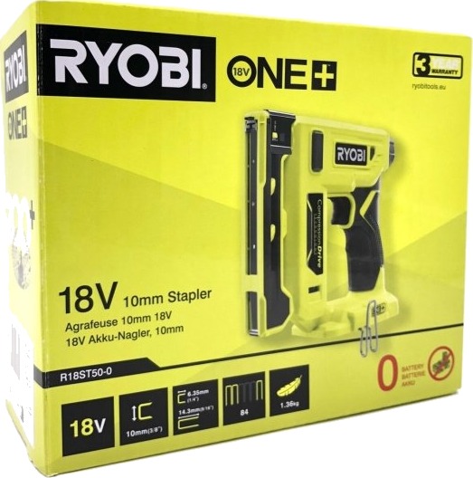 Ryobi One+ R18ST50 0 18V häftpistol utan batteri Ryobi One+ R18ST50 0 18V häftpistol utan batteri