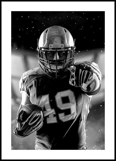 American Football Player Plakat Plakat / 40x50cm