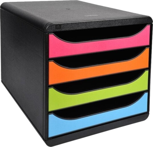 Exacompta Big Box Classic A4+ Skuffskap 4 Skuffer Harlequin Exacompta Big Box Classic A4+ Skuffskap 4 Skuffer Harlequin