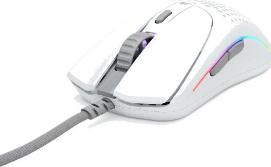Glorious Model O 2 Matte White Gamingmus med Optisk Sensor og RGB Belysning