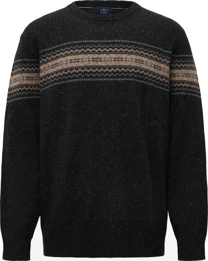 Hackett London Fairisle Crew COLLEGE GREY XXL