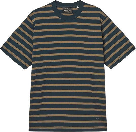 Mads Nørgaard Cotton Jersey Stripe Frode Tee Brown XXL