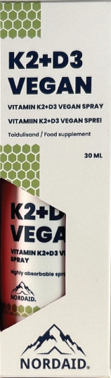 Nordaid Vitamin K2+D3 vegan munnspray 30 ml Nordaid Vitamin K2+D3 vegan munnspray 30 ml