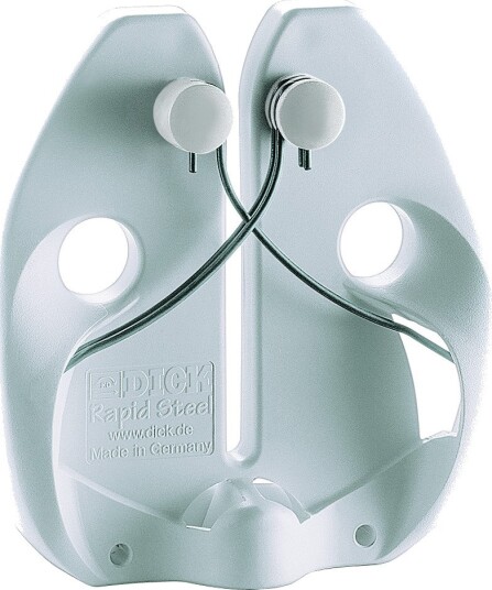F.DICK Rapid Steel HyperDrill knivsliper ergonomisk design, rustfritt stål, hvit