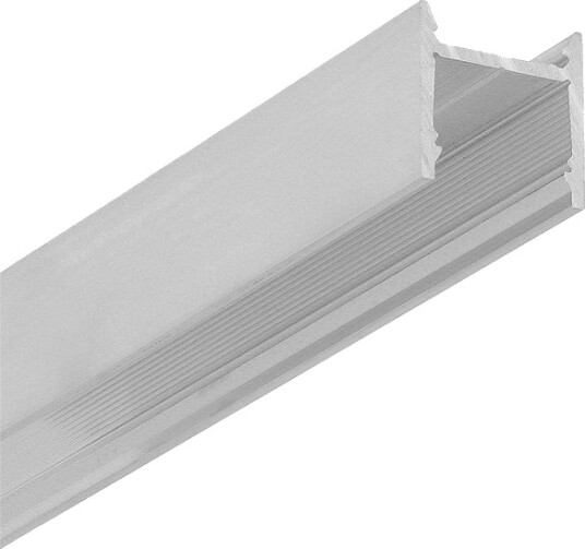 Topmet 2m aluminiumsprofil LEVEL12 C/U1   Ubehandlet aluminium påbygging LED skinne