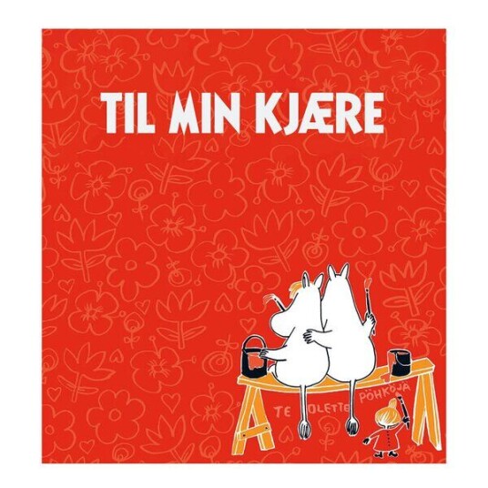 Moomin Mummi kort dobbelt 75x75 cm Til min kjære rød