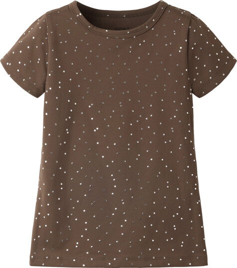 Name It Nmftulle Ss Slim Top Brown 116