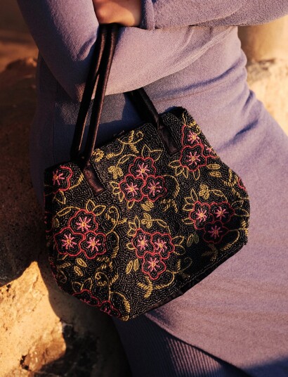 Becksöndergaard Efloria Beaded Fiona Bag   Navy   ONE SIZE