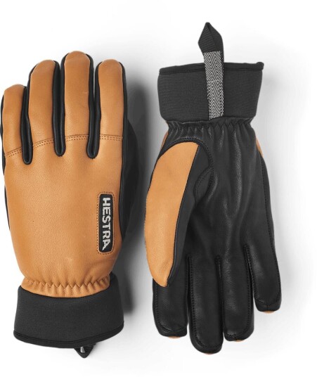 Hestra Army Leather Wool Terry 5 finger cork 6