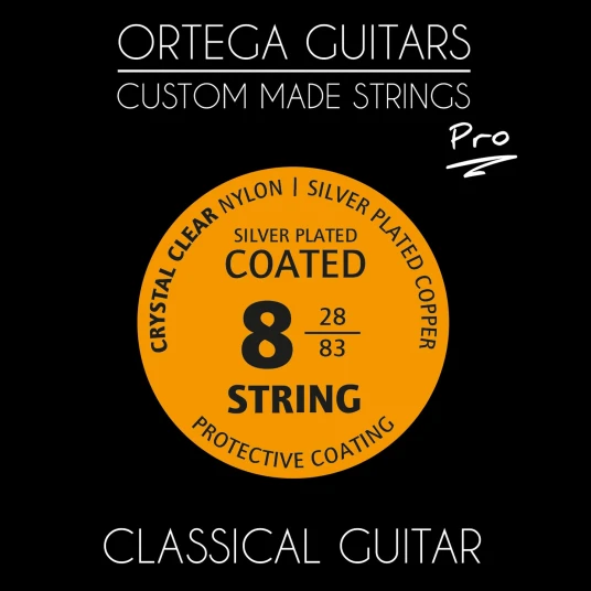 Ortega Guitars Ortega Nyp8 Nylon Strengesett, 8 String Bariton Scale