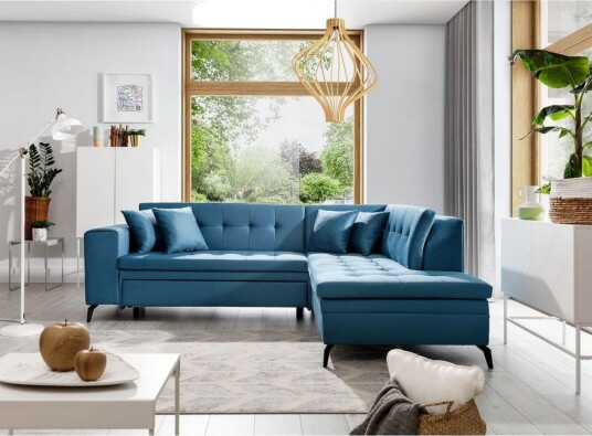 Seksjon Eltap Lanvin 260x210x93 cm Savoi 38 Blå Høyre Seksjon Eltap Lanvin 260x210x93 cm Savoi 38 Blå Høyre