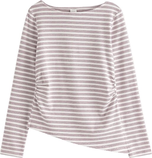 Lindex Long-Sleeved Top With Gatherings - White - 158/164