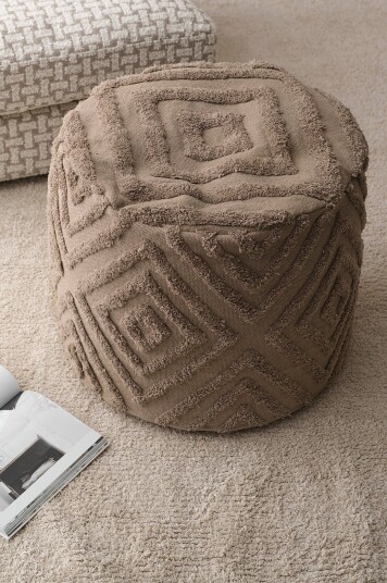 Ellos Home Puff Mysan Ø 60 cm Beige Ellos Home Puff Mysan Ø 60 cm Beige