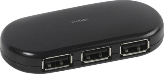Vivanco Vvithub4usb Usb 2.0 Usb 2.0 Type-A 480 Mbit/S Svart 66 G 1 Stykker