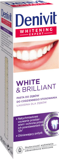 Denivit Tannkrem White & Brilliant 50 ml.