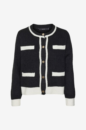 Vero Moda - Kardigan vmRania LS O-neck - Svart Vero Moda - Kardigan vmRania LS O-neck - Svart