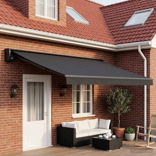 Reserveduk til markise Antrasitt 400 × 300 cm Polyester