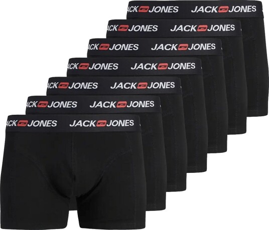 Jack & Jones Jaccorp Old Logo Trunks 7 Pack   BLACK   XL