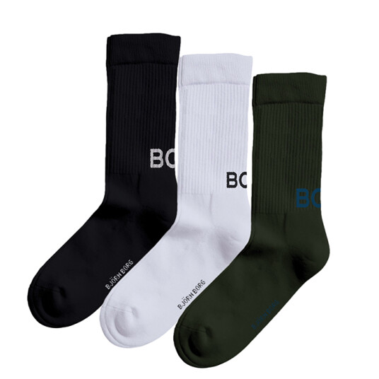 3-Pack Core Crew Polyamide Sock, Multipack, 41-45 Multi OS