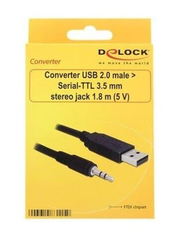 DeLOCK Converter USB 2.0 > Serial-TTL 3.5 mm stereo jack (5 V) DeLOCK Converter USB 2.0 > Serial-TTL 3.5 mm stereo jack (5 V)