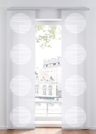 bonprix Panelgardin sirkeltrykk (1-pack) 1 (H/B: 145/57 cm),2 (H/B: 175/57 cm),3 (H/B: 225/57 cm),4 (H/B: 245/57 cm) beige