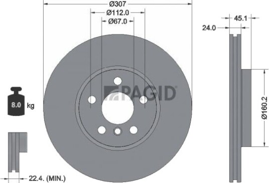 PAGID 56472NHC Bremseskive PAGID 56472NHC Bremseskive