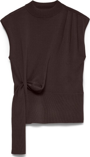 Vero Moda Vmbari Sl Highneck Top Prm CHOCOLATE TORTE M