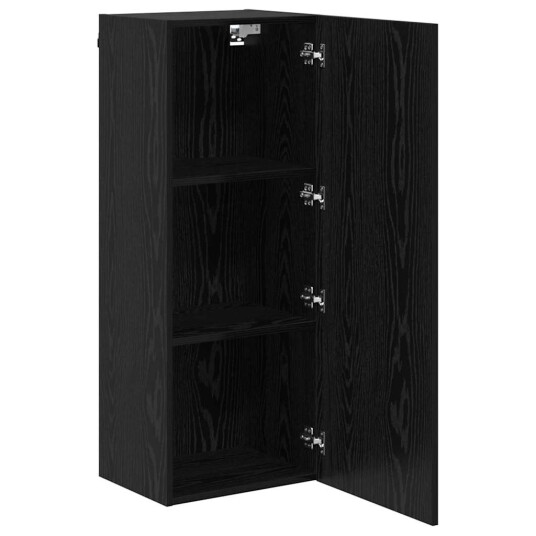 TV Veggskap Svart Eik 40,5 x 30 x 102 cm Konstruert tre
