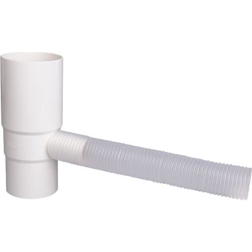 Plastmo 75mm PVC Sisternekobler med Fleksibel Slange - Hvit Plastmo 75mm PVC Sisternekobler med Fleksibel Slange - Hvit