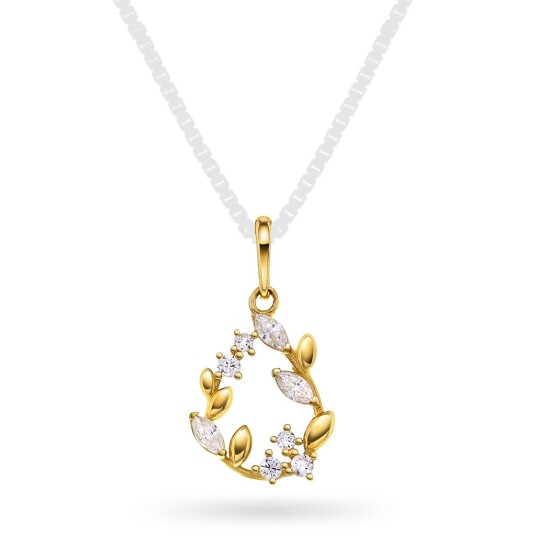 Pan Jewelry Anheng i 585 gult gull med zirkonia Pan Jewelry Anheng i 585 gult gull med zirkonia