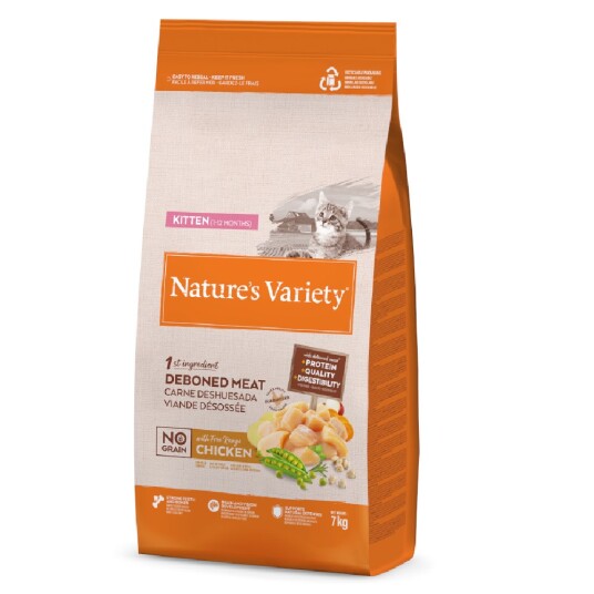 1 kg Gratis! 7 kg Nature'S Variety No Grain Kitten Frittgående Kylling