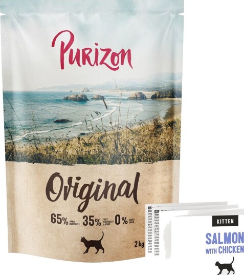 Purizon Tørrfôr Kitten Laks Med Kornfri Ny Kylling 2 kg