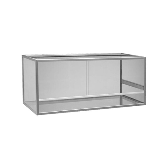 Terrarium svart eller aluminium, flere størrelser - Aluminium - 190 liter, 95x40x50 cm