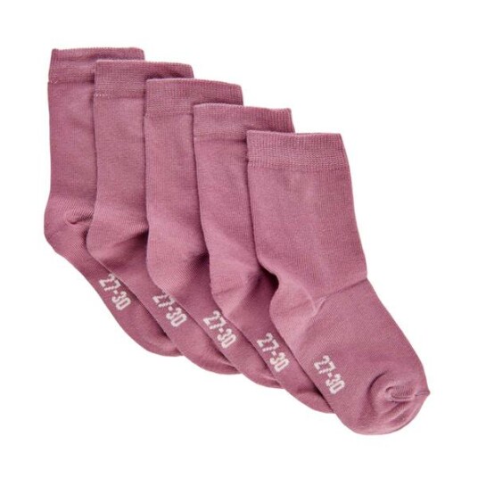 Minymo 5-Pack Sokker Til Barn, Dusky Orchid Minymo 5-Pack Sokker Til Barn, Dusky Orchid