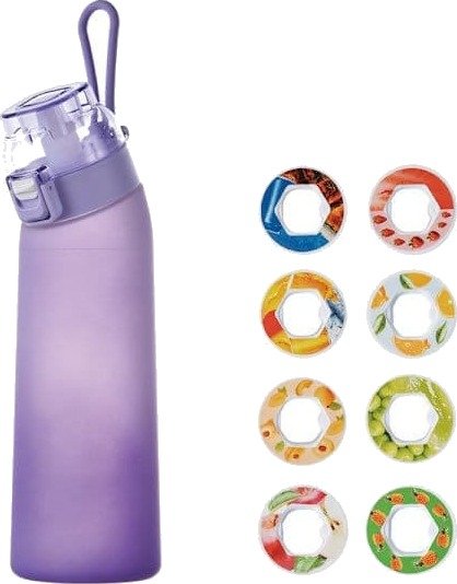 Vannflaske Air Up 700ml 8 Smakskapsler Sukkerfri og Smakfull Gradientflaske Perfekt for Utendørsbruk og Trening Gradient lilla