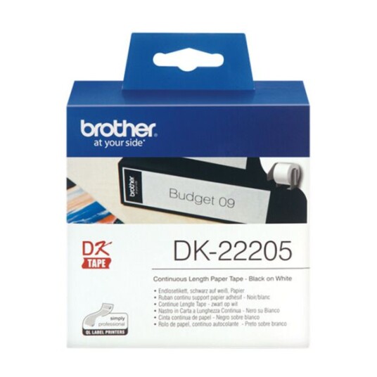 BROTHER LABELS 62MMX30,48M WHITE PAPER