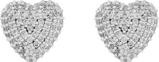 Snö Of Sweden Stina Heart Earring Silver/Clear Snö Of Sweden Stina Heart Earring Silver/Clear