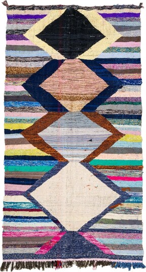Marokkansk Boucherouite teppe 130 x 250 cm Størrelse: 130 x 250 cm