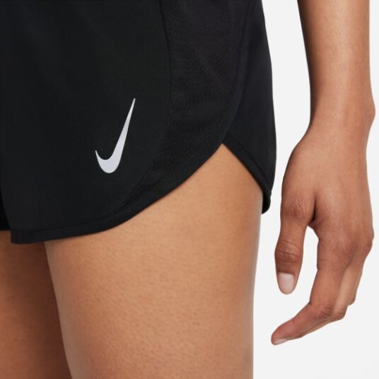 Nike Dri-Fit Tempo Race Running Shorts Dame Blåck/Reflective Silv XS