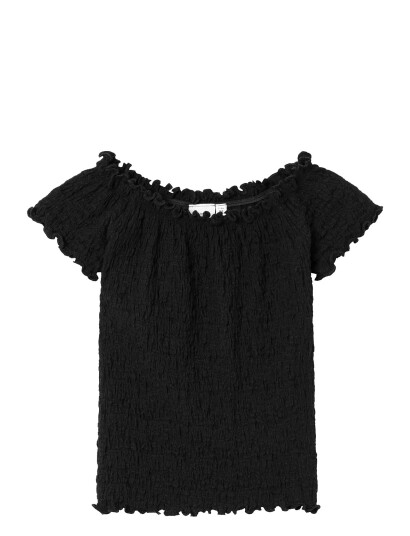 name it Nkfhalisse Ss Short Top Black 158-164 name it Nkfhalisse Ss Short Top Black 158-164