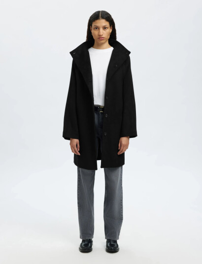 Selected Slfvinni Wool Blend Coat Noos Black 38 Selected Slfvinni Wool Blend Coat Noos Black 38