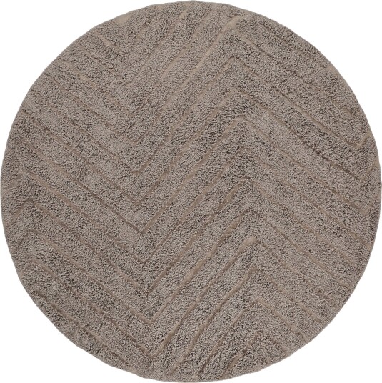 Runde tepper   Conara Natural Cotton Shaggy taupe Størrelse: Ø 200 cm