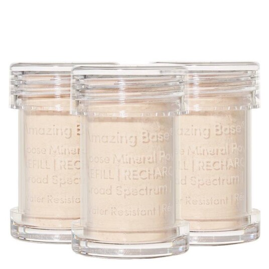 Jane Iredale Amazing Base Refillable Brush Ivory 3 Pack Refills Jane Iredale Amazing Base Refillable Brush Ivory 3 Pack Refills